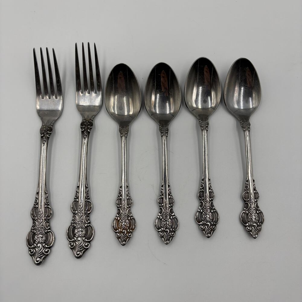 Oxford Hall Sutherland Lot 6 Pieces 4 Spoons 2 Forks Flatware Stainless
